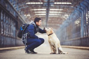 Man with dog